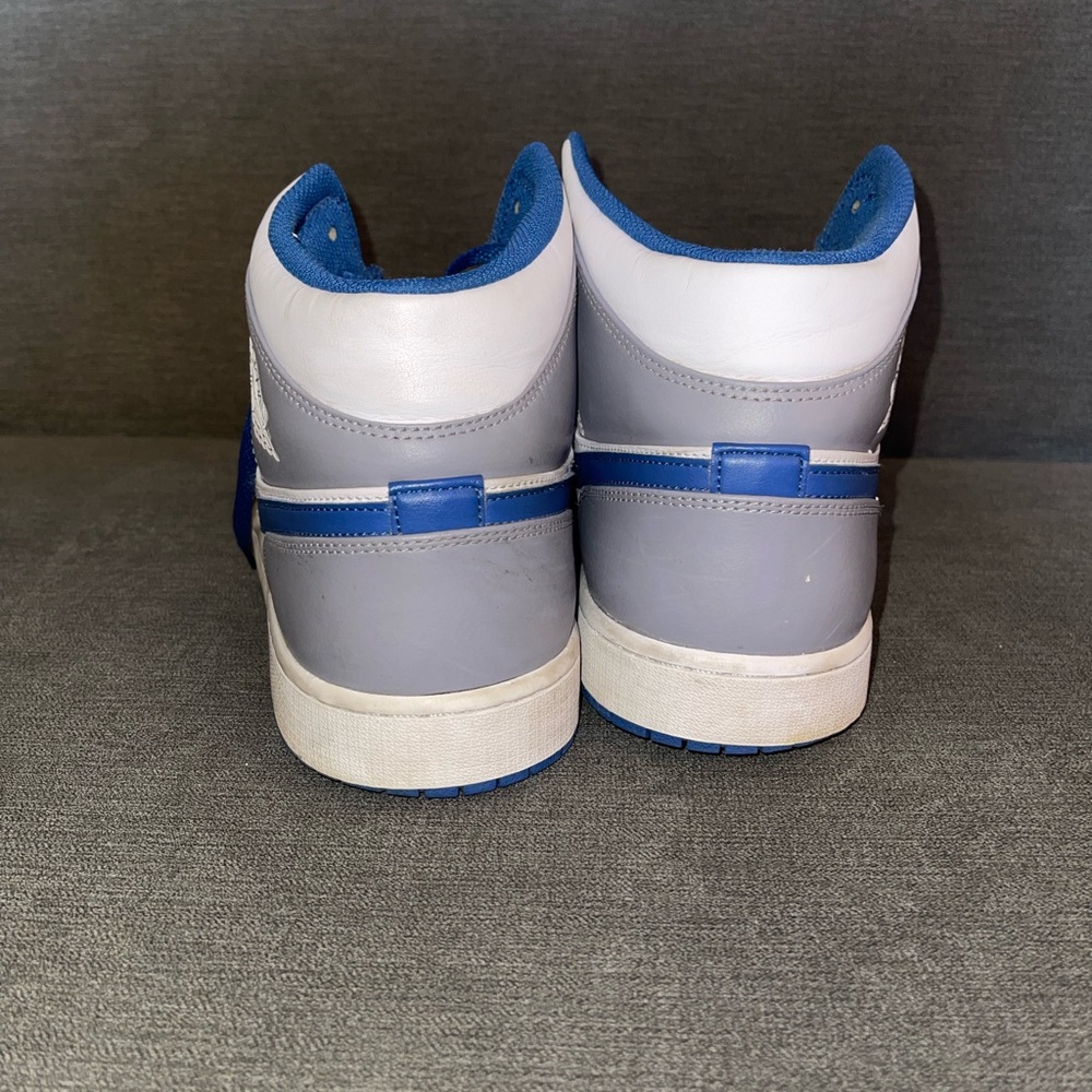 Nike Blue and Gray High-Top Jordans - Picture 4 of 6